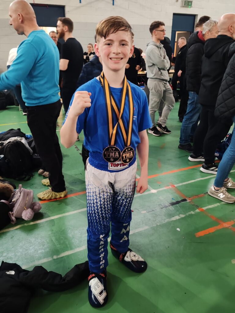 Roan Fitzpatrick Derwin with his medals.